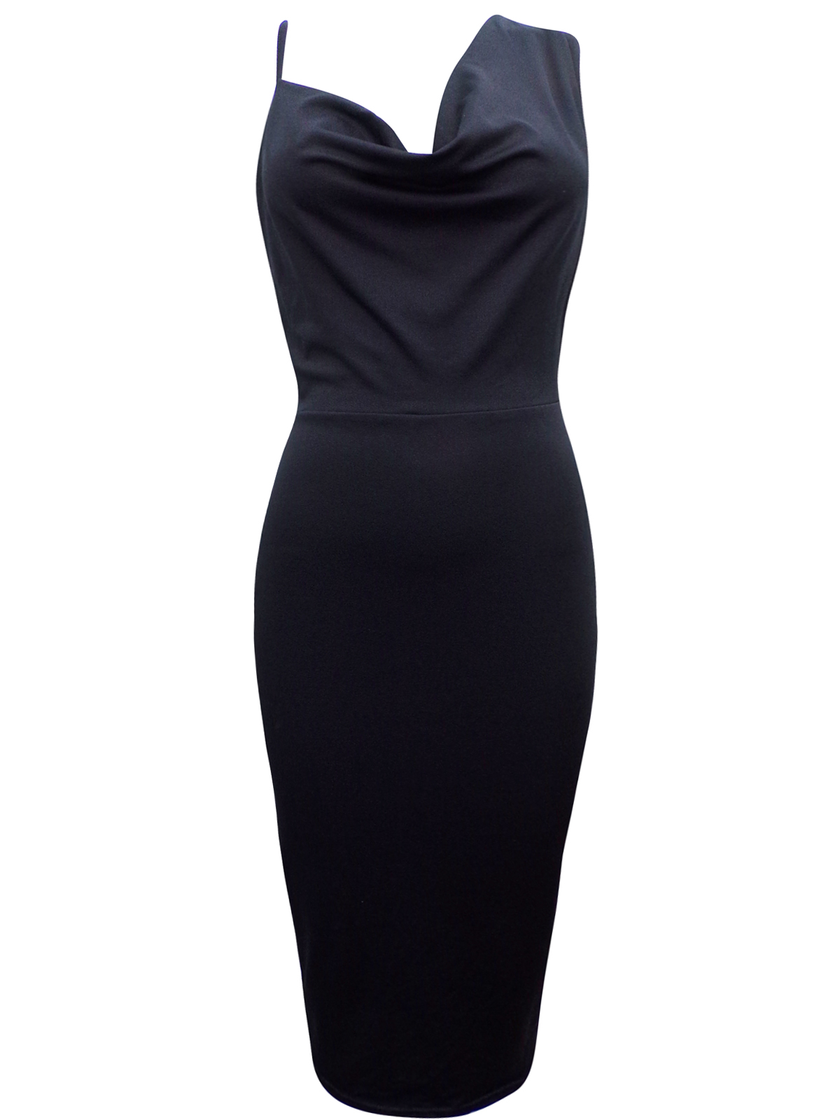 Cowl Neck Bodycon Midi Dress – Couture Dame